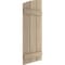Ekena Millwork Rough Sawn 3 Board Joined Board-n-Batten w/Elliptical Top Faux Wood Shutters, 16 1/2W x 76H, PR SHUBJL16X76RSPR - alternate 9